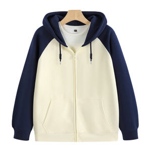 Vente en gros Sweats à capuche zippés de haute qualité en coton épais à manches raglan et épaules tombantes avec doublure en polaire et renard argenté avec poches pour hommes - Product Image 4