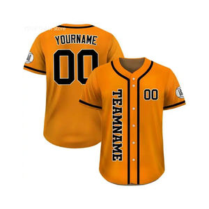 High Quality Plain Button Down Blank <b>Baseball</b> Jersey Short Sleeve Hip Hop Design Your Own Branded <b>Baseball</b> Jersey - Product Image 5