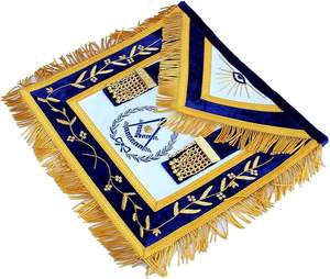 Tablier traditionnel maçonnique en cuir végétalien avec ceinture réglable pour les francs-maçons - Product Image 6