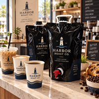 Sacs à café personnalisés AT PACK avec bec verseur, pochettes en plastique souple pour emballage de boissons froides et autres boissons