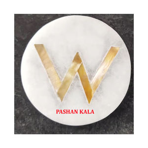 Espejo con incrustaciones de mármol blanco de forma redonda para decoración del hogar con acabado fino Artículo artesanal exclusivo Venta al por mayor y proveedor - Product Image 1