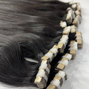 Extensions de cheveux à bandes adhésives en cheveux humains vierges vietnamiens de qualité supérieure, couleur 1B, longues et lisses, noires naturelles, vente en gros, meilleur fournisseur - Product Image 4