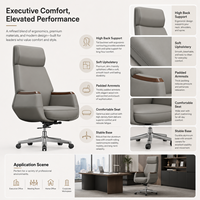 Fauteuil de bureau pivotant moderne avec roulettes pour salle de réception, idéal pour les fournisseurs de mobilier de direction