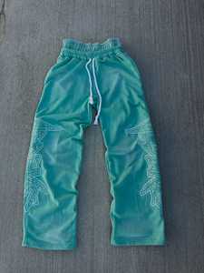 Pantalones de chándal con logotipo personalizado de doble cintura para hombre de alta calidad al por mayor, pantalones de chándal holgados de algodón 100% para hombre - Product Image 2