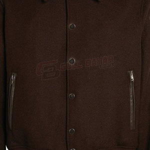 Cómoda chaqueta universitaria para hombre con forro interior transpirable bordado con cuello levantado estilo callejero para invierno - Product Image 6