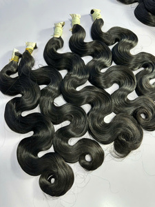 Cabello Humano Vietnamita al por Mayor de Fábrica, Ondulado Profundo, Paquetes de Cabello a Granel sin Trama para Trenzas, Cabello Negro para Trenzas - Product Image 4