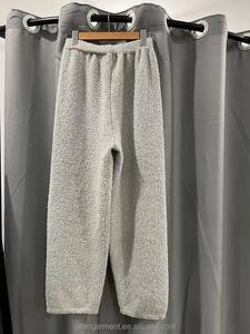 กางเกงสเวตเตอร์ผ้าขนแกะผ้าขนแกะมีเชือกผูกด้านหน้าแบบลำลองผ้าคอตตอนน้ำหนักเบาพิมพ์ลาย - Product Image 5