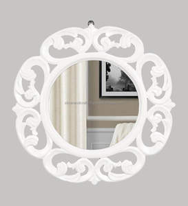 Espejo de pared Rectangular de madera para casa de campo, decoración de ventana decorativa colgante, montaje de pared rústico, espejo con marco de madera - Product Image 6