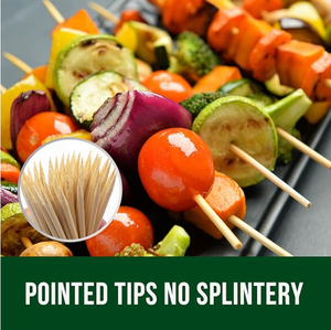 Brochettes en bambou pour barbecue, grillades et repas de fête, bâtonnets en bois écologiques - Product Image 5