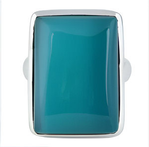 Rectángulo turquesa piedra preciosa 925 anillo de plata esterlina romántico plateado anillo de moda para boda, aniversario, regalo. - Product Image 4