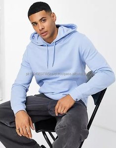 Sudaderas con Capucha 100% Algodón al por Mayor, Ajuste Entallado, Azul, Lisas, para Hombre - Product Image 3