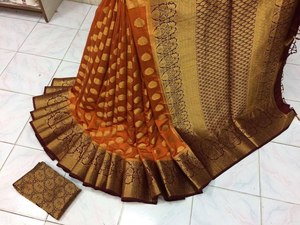 FABZONE PURE SOFT KANCHIVRAM PETHANI SILK <b>SAREE</b> for PARTY WEAR - Product Image 5