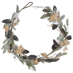 พวงหรีดตกแต่งบ้านวันคริสต์มาสที่น่าสนใจสำหรับตกแต่งผนังและห้องในโลหะเหล็กทรงกลม - Product Image 6