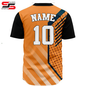 Vêtements de sport de baseball personnalisés en gros, taille américaine, uniformes de baseball, logo imprimé par sublimation, numéro, maillot de baseball personnalisé en mesh - Product Image 2