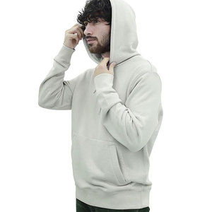 New Arrival Solid Block Color Fleece Pullover Hoodies OEM Fashion Clothing Solid Grey Winter Wholesale Pullover Custom Hoodies - Product Image 3
