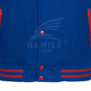 Vestes Letterman de l'université en cuir de laine spécial OEM pour hommes femmes logo de broderie personnalisé saison d'hiver avec décoration de bouton - Product Image 3