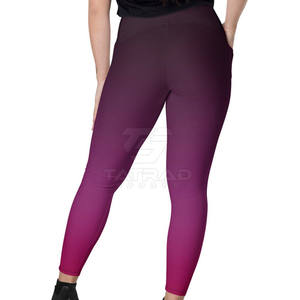 Fashion Style <b>Women</b> Yoga <b>Leggings</b> High Quality Quick Dry Breathable Solid <b>Pattern</b> Customizable Wholesale Made in Pakistan - Product Image 4