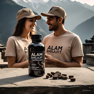 100% Capsules de poudre de Shilajit de l'Himalaya séchées au soleil organiques naturelles entièrement naturelles du fabricant OEM pour adultes à base de plantes fulviques - Product Image 1