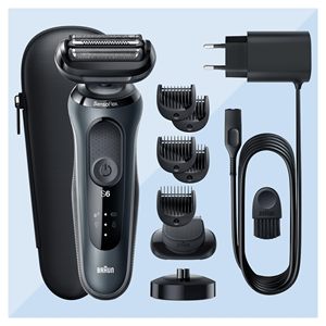 Rasoir Électrique Rechargeable Sans Fil pour Hommes, Utilisation Humide/Sèche, Tondeuse à Barbe Amovible, Tête Flexible, Support de Charge, IPX7 pour le Corps - Product Image 3