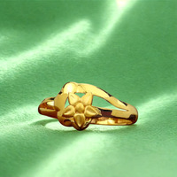 Cincin Pertunangan Pernikahan Emas Kuning Bunga Enam Kelopak Klasik |   Desain 2 Gram yang Stylish untuk Pemakaian Sehari-hari |   Perhiasan Wanita
