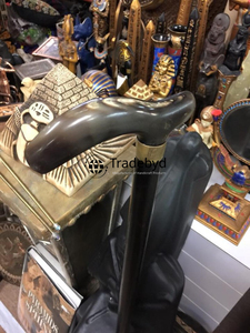 Traditional Horn Cane Handle for Classic Walking <b>Sticks</b> Antique Collectible Look Tradebyd - Product Image 2