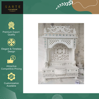 Mandir hindou et temple Pooja de qualité supérieure, nouveau design, fabriqué à la main, en marbre indien, pour la décoration de la maison et la prière