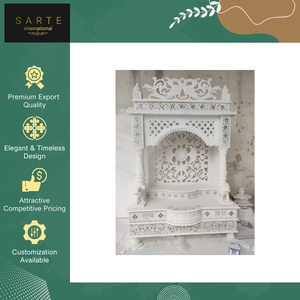 Templo Hindú Mandir Pooja de Mármol Indio, Hecho a Mano, Personalizable, de la Mejor Calidad, con Acabado Pulido a Mano para el Hogar - Product Image 4