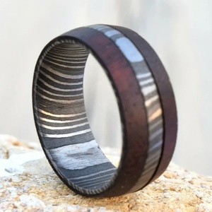 Tùy Chỉnh Handmade Damascus Vòng Thép Với Hộp Quà Tặng Đẹp Tùy Chỉnh Món Quà Cưới Cho Cá Nhân Hoặc Kỷ Niệm Quà Tặng - Product Image 3