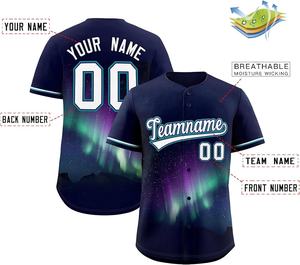 Uniformes Deportivos Personalizables con Botones, Jersey de Béisbol de Poliéster con Estampado Digital, Camisetas Deportivas para Equipos, Conjunto Deportivo Sublimado - Product Image 2