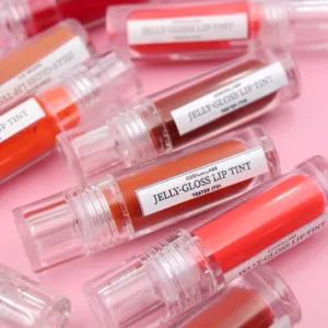 Private Label Efficient Long Lasting Liquid Plump Jelly Gloss Lip Tint Kiss Proof Non Sticky Makeup WholesalesThailand Factory