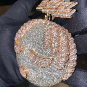 Colgante de Plata de Ley 925 Chapado en Oro Amarillo de 18K de Alta Calidad, con Dibujos Animados para Niños, Certificado por GRA, con Nombre Personalizado, Estilo Hip Hop, Regalo - Product Image 3