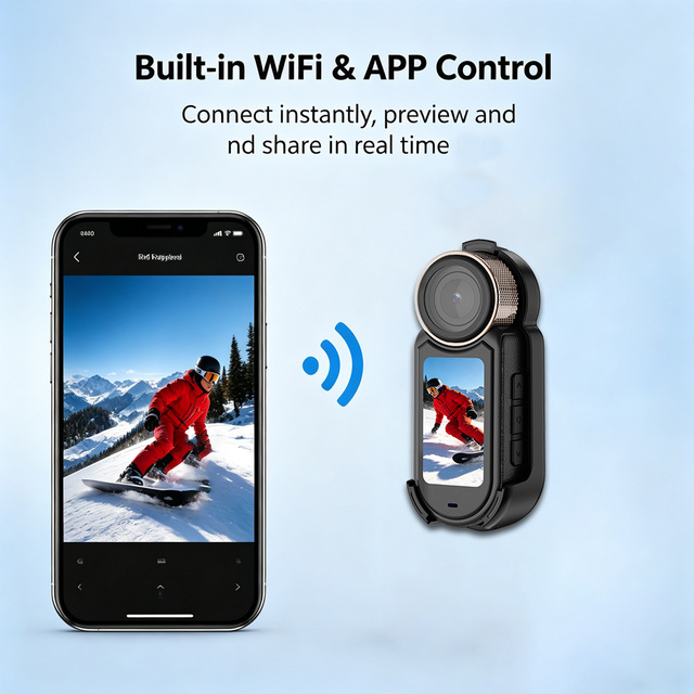 Thumb Camera Action Camera 500Mah Long Lasting Battery for Sports Video Camera First-Person View Camera Portable Video Recorder