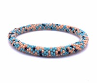 Bracelet indien en perles de verre plaqué or fait main pour femmes et filles, style romantique