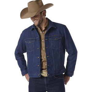 Vente en gros de vestes pour hommes en denim à la mode avec logo personnalisé Vêtements d'extérieur pour hommes veste en jean épais blanc chaud pour hommes veste en toile de coton - Product Image 1