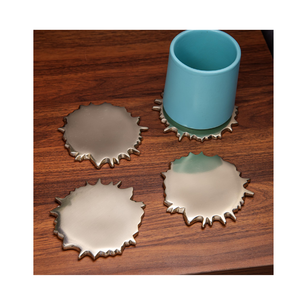 Customized <b>Personalised</b> Stainless Steel Metal Round Coasters for Coffee <b>Beer</b> for Accessories <b>Mats</b> & Pads - Product Image 6