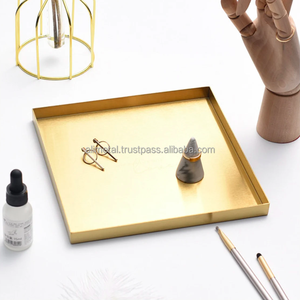 Plateau de service décoratif galvanisé de ferme en métal entièrement personnalisé avec garnitures en cuivre - Product Image 4