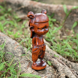 Sculpture en bois de Nezha, figure sculptée de la mythologie orientale pour les collectionneurs d'<span class=keywords><strong>art</strong></span> et la décoration intérieure créative - Product Image 2