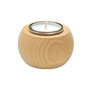 Increíble, tarro de vela Bola de madera Vela votiva Soporte único Elegante Diseño de características de vidrio Hogar Restaurantes Hoteles - Product Image 1