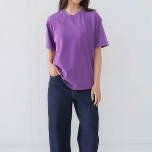 Camisetas Oversize de Mujer con Lavado Ácido, Ecológicas, de Corte Holgado, Casuales, de Verano, a la Moda, Estilo Urbano, 100% Algodón, de Secado Rápido - Product Image 3