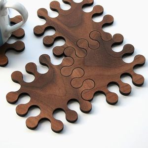 Posavasos de Madera Natural Estilo Bohemio Hecho a Mano Diseño Personalizado Ecológico Posavasos de Mesa para Oficina Escritorio Alta Calidad - Product Image 4