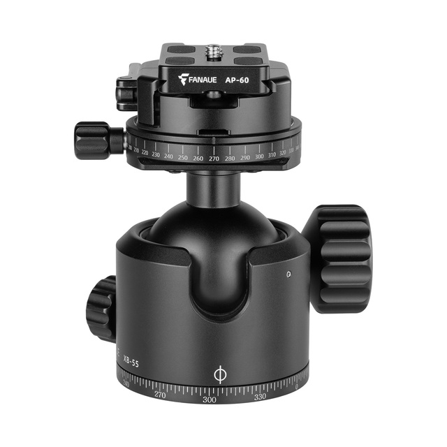 Precision Rotation Scale Panoramic Ball Head With Arca Quick Release Plate Precision Rotation Scale for Hunting/Photography