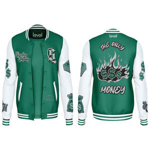 Vente en gros de patchs en chenille brodés personnalisés veste universitaire corps en laine manches longues veste universitaire Letterman Baseball College - Product Image 3