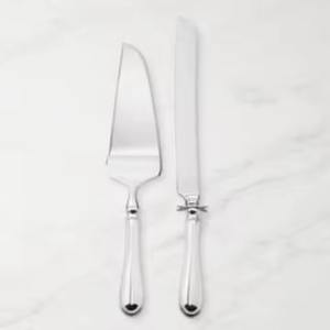 Trending Home Decor Cake Server Set Elegante Acero inoxidable Metal Postre Sirviendo Cuchillo Boda Partyware Cocina Pastelería Cortador - Product Image 3
