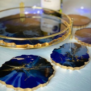 Sous-verres en résine époxy Ocean Wave Décoration de table artistique faite à la main - Product Image 5
