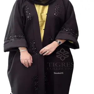 Sashes के साथ मुस्लिम फैशन हिजाब दुबई Abaya लंबे कपड़े महिलाओं इस्लाम कपड़े Abaya अफ्रीकी कपड़े