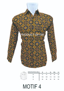 Chemise classique décontractée en coton pour homme 100% motif imprimé batik manches longues anti-rides style indonésien - Product Image 2