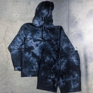 100% algodón, venta al por mayor, chándales informales de alta calidad, nuevos chándales elegantes teñidos con lazo, transpirables, chándal en blanco personalizado de 2 piezas - Product Image 6