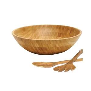 Bol en bois moderne à finition naturelle pour la table à manger à la maison, décoratif et servant de saladiers, fruits, utilisation de bols en bois - Product Image 3