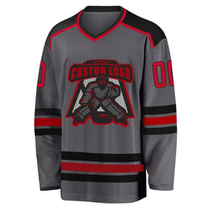 Maillots de hockey sur glace personnalisés avec logo imprimé, faits à la main, pour équipes, avec taille et logo - Product Image 2