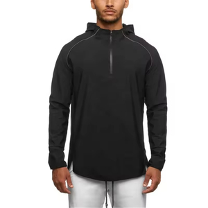 Venta al por mayor personalizable de los hombres con estilo transpirable gimnasio de compresión cuello redondo Camiseta con diseño sólido y Logo opción 100% algodón - Product Image 2